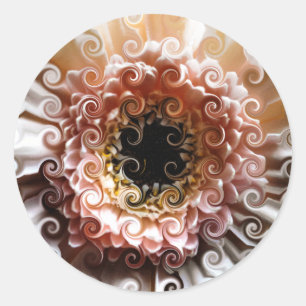 GERBERAS RUNDER AUFKLEBER