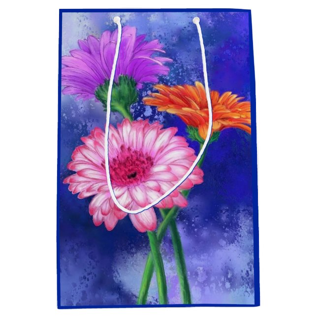 Gerberas Sac cadeau Belles fleurs de couleur (Devant)