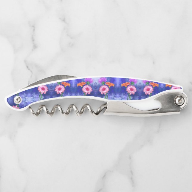 Gerberas Waiter's Corkschraube Schöne Blume Kellnermesser (Rückseite)