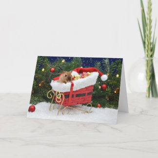 Gerbil Christmas Karte