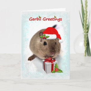 Gerbil Greetings Card (Enter your own message) Feiertagskarte