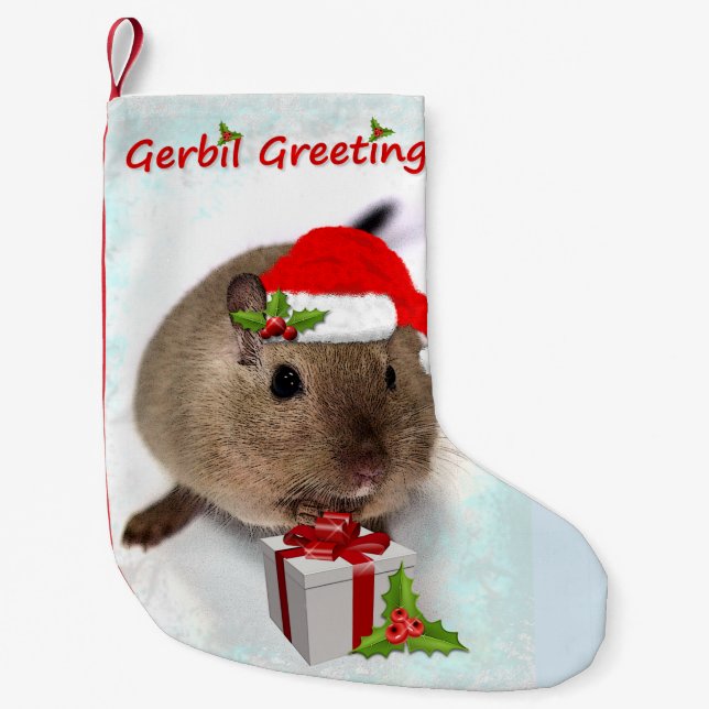 Gerbil-Gruß-WeihnachtsStrumpf Kleiner Weihnachtsstrumpf (Vorderseite)