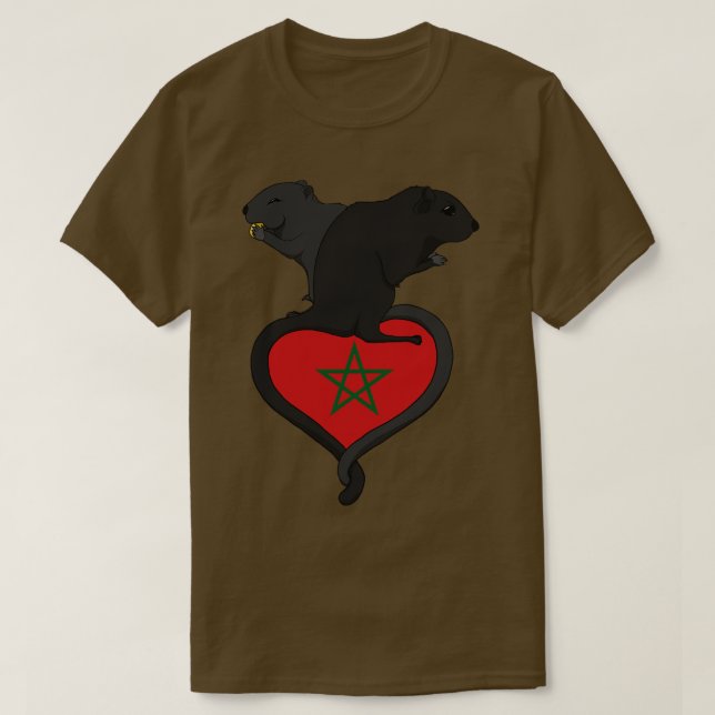Gerbil Marokko dunkel T-Shirt (Design vorne)