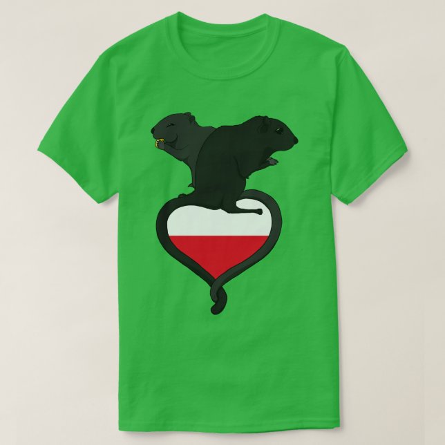 Gerbil Polen dunkel T-Shirt (Design vorne)