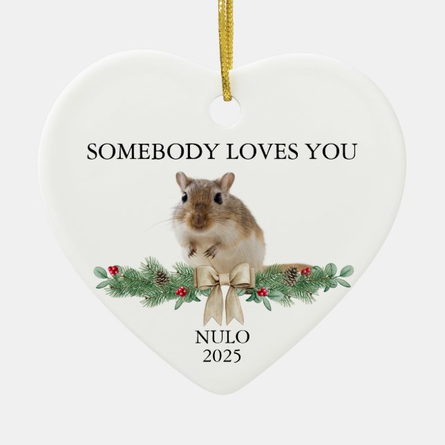 Gerbil Weihnachtsgeschenk Gerbil Ornament Gerbil X (Vorne)