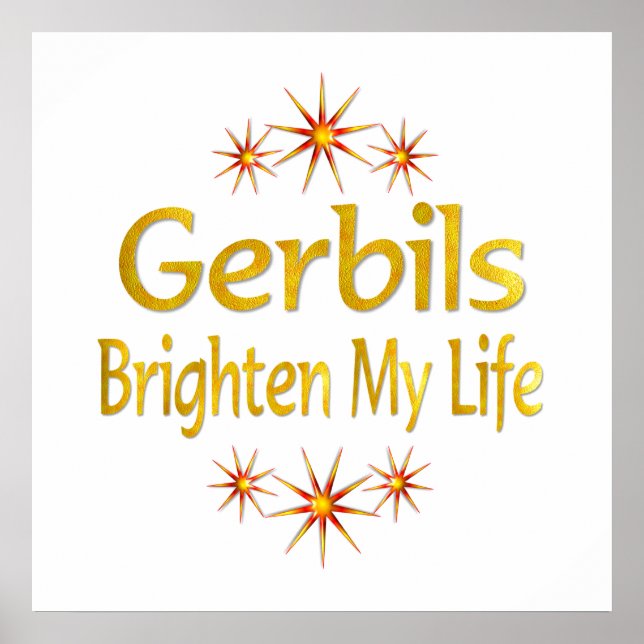 Gerbils Brighten Mein Leben Poster (Vorne)