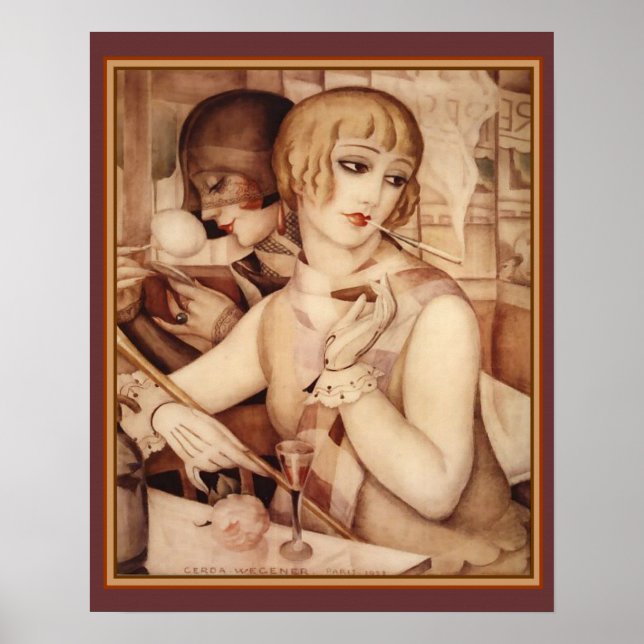 Gerda & Lili #1 Art Deco Print 16 x 20 Poster (Vorne)