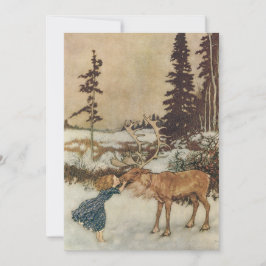 Gerda und der Reindeer von Dulac Weihnachts-Party Einladung