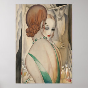 Gerda Wegener - Vor dem Spiegel, Art Déco Poster