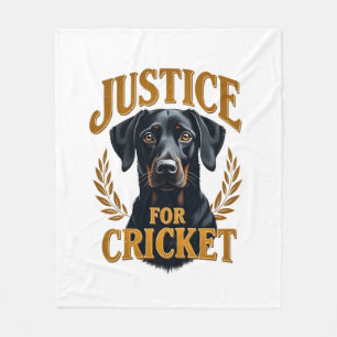 Gerechtigkeit Für Cricket Vintage Hundedenkmal Typ Fleecedecke