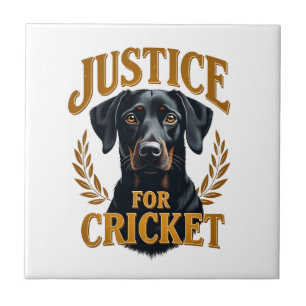 Gerechtigkeit Für Cricket Vintage Hundedenkmal Typ Fliese