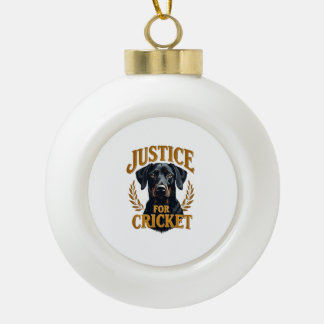 Gerechtigkeit Für Cricket Vintage-Hunderedenkmal-T Keramik Kugel-Ornament
