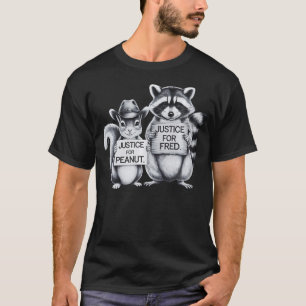 Gerechtigkeit für den Raccoon und den Erdnuss im S T-Shirt
