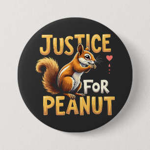 Gerechtigkeit für Erdnuss Das Eichhörnchen P’nut P Button