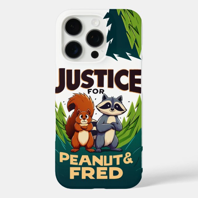 Gerechtigkeit für Erdnuss Eichhörnchen und Fred iPhone 16 Pro Hülle (Rückseite)