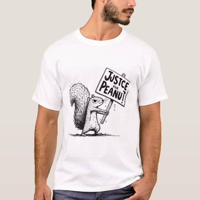 Gerechtigkeit für Erdnuss: Entwurf eines Protestes T-Shirt (Vorderseite)