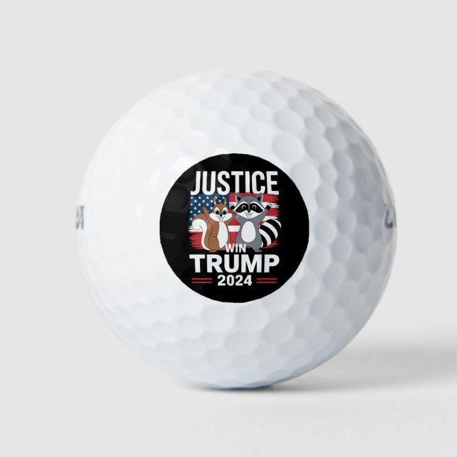 Gerechtigkeit für Peanut gewinnen Trump 2024 Golfball (Vorderseite)