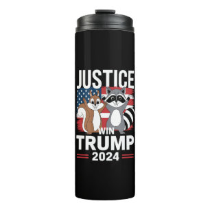 Gerechtigkeit für Peanut gewinnen Trump 2024 Thermosbecher