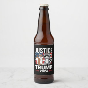 Gerechtigkeit Für Peanut Win Trump 2024 Bierflaschenetikett
