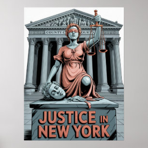 Gerechtigkeit im New York County Court Poster