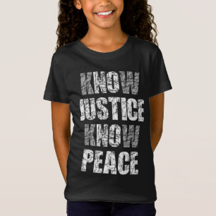 Gerechtigkeit ohne Frieden Schwarzstolz Geschichts T-Shirt