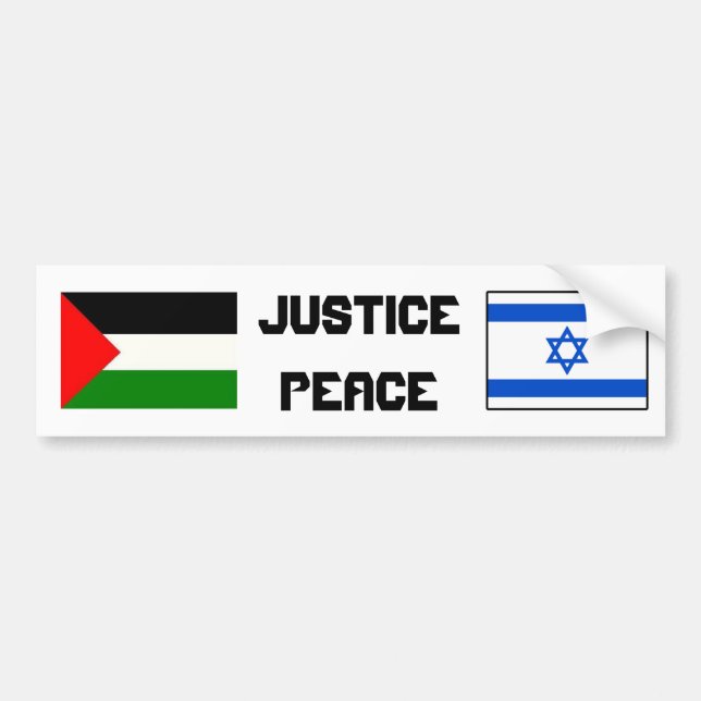 Gerechtigkeit und Frieden in Israel-Palestine. Autoaufkleber (Vorne)