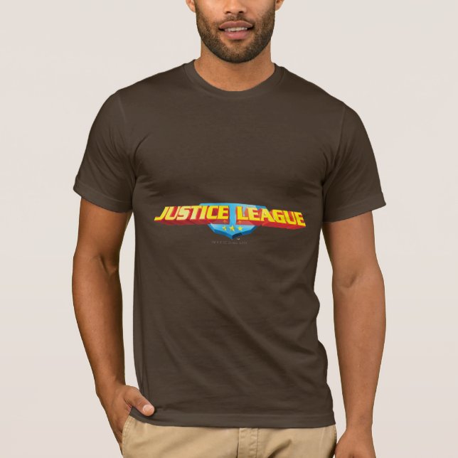 Gerechtigkeitslegende Bezeichnung und Schild-Logo T-Shirt (Vorderseite)