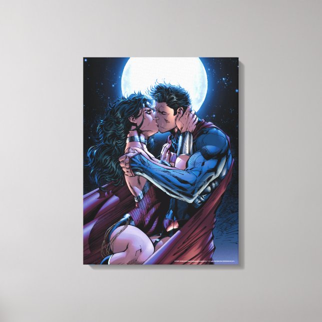 Gerechtigkeitsliga #12 Wonder Woman & Superman Kis Leinwanddruck (Vorderseite)