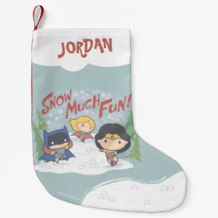 Gerechtigkeitsliga Chibi Snowball Kampf Kleiner Weihnachtsstrumpf