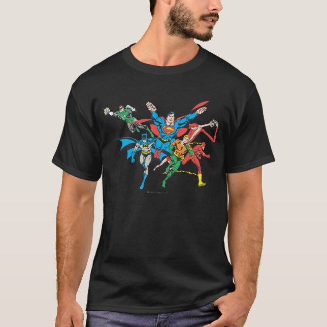 Gerechtigkeitsliga - Gruppe 4 T-Shirt (Vorderseite)