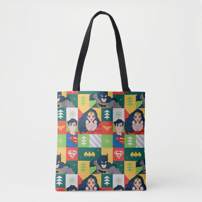 Gerechtigkeitsliga Holiday Collage Tasche (Vorderseite)