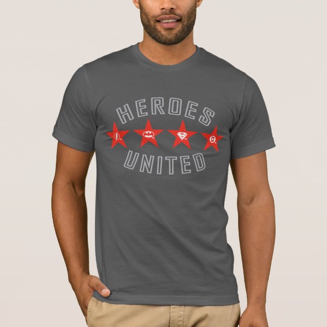 Gerechtigkeitsliga: Ungebundene Logos T-Shirt (Vorderseite)