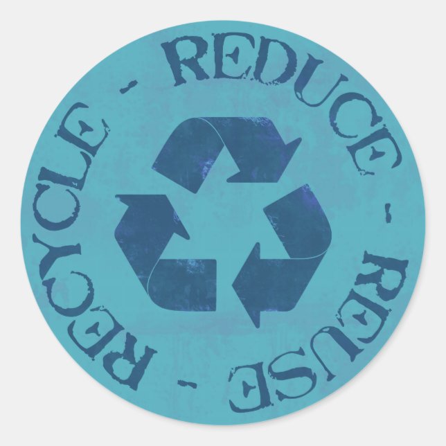 Gerecycelt Aufkleber für die Wiederverwendung redu (Vorderseite)