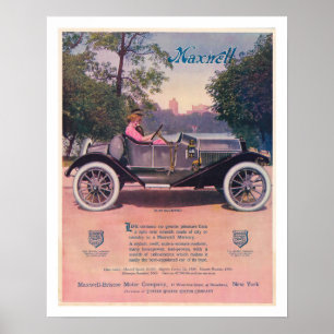 GERECYCELT KUNST: AUTOMOBILWERBUNG C.1915 POSTER