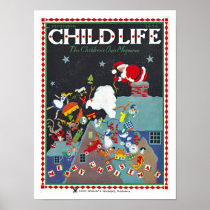 GERECYCELT KUNST: KINDERLEBEN ILLUSTRIERT 1934 POSTER
