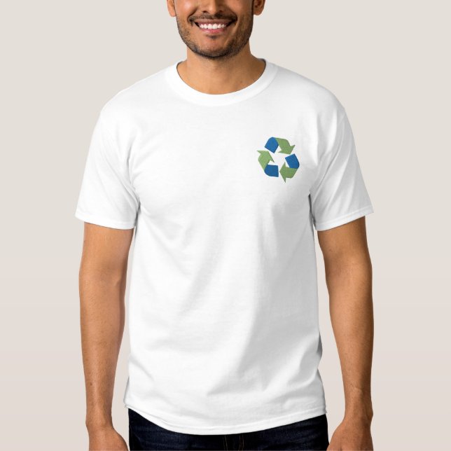 Gerecycelt Logo Besticktes T-Shirt (Vorderseite)