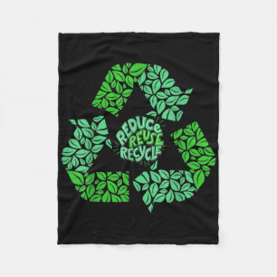 Gerecycelt Logo des Earth Day Vintag Recycelnd Ges Fleecedecke