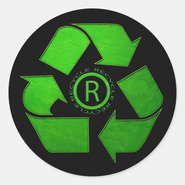 Gerecycelt Logo von Shirley Taylor Runder Aufkleber (Vorderseite)