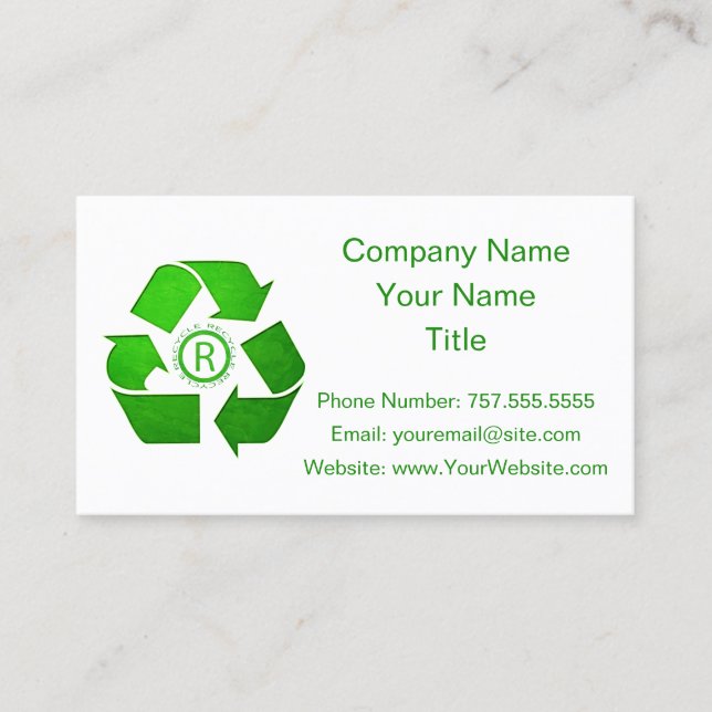 Gerecycelt Logo von Shirley Taylor Visitenkarte (Vorderseite)