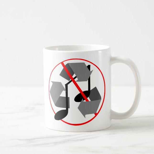Gerecycelt Musik überspielt Kaffeetasse (Rechts)