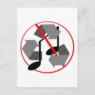 Gerecycelt Musik überspielt Postkarte