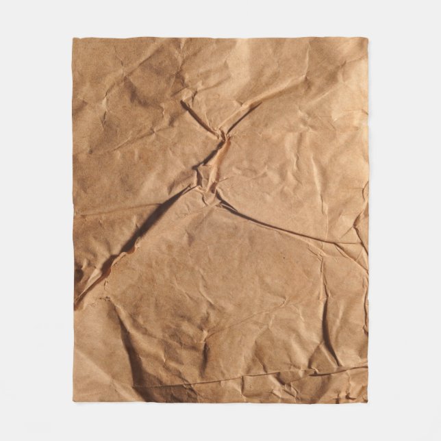 Gerecycelt Packpapier. Textur. Fleecedecke (Vorderseite)