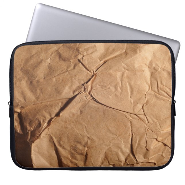 Gerecycelt Packpapier. Textur. Laptopschutzhülle (Vorderseite)