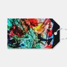 Gerecycelt Plastikglücksmarke mit blauer abstrakte