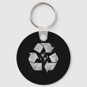 Gerecycelt Symbol-Logo "Earth Day Green Deal Clima Schlüsselanhänger