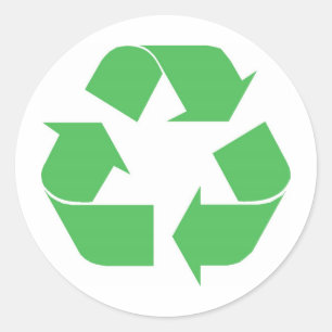 Gerecycelt Symbol Runder Aufkleber