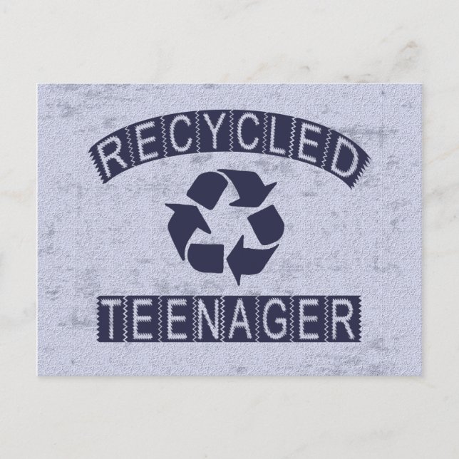 Gerecycelt Teenager Postkarte (Vorderseite)
