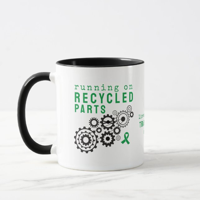 Gerecycelt Transplantatteile, kundenspezifische Da Tasse (Links)