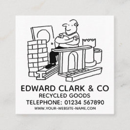 Gerecycelt Waren Quadratische Visitenkarte