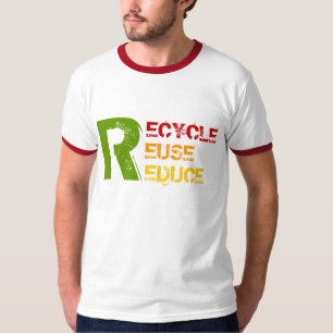 Gerecycelt, wiederverwendet, T - Shirt reduzieren